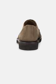 Derby Shoes in Suede Leather, Taupe, thumb, 5