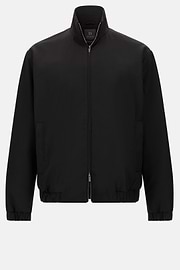 Pure Travel Wool Bomber Jacket, Black, hi-res