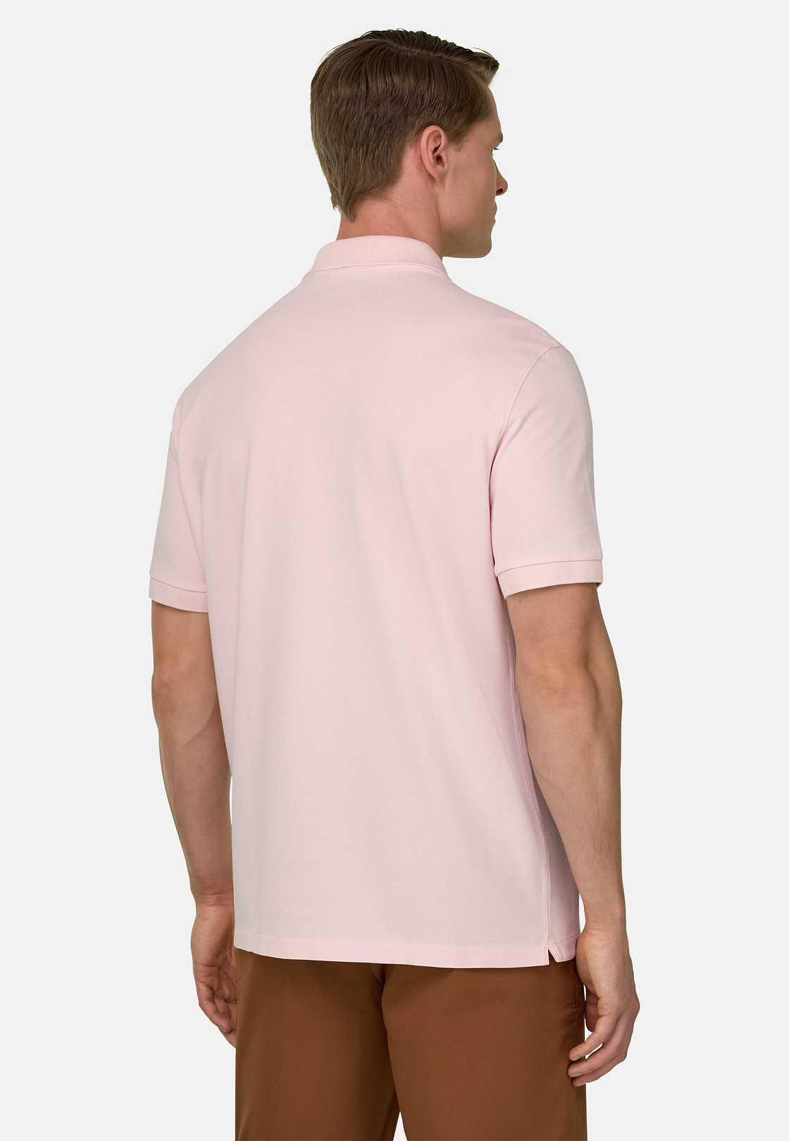 Polo In Pique Di Cotone Regular Fit, Rosa, hi-res, 3