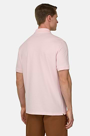 Polo In Pique Di Cotone Regular Fit, Rosa, thumb, 3
