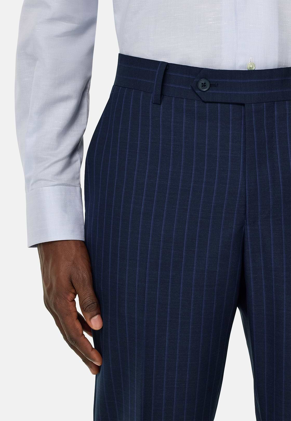 Pinstripe Suit in Pure Tropical Wool, , hi-res, 5