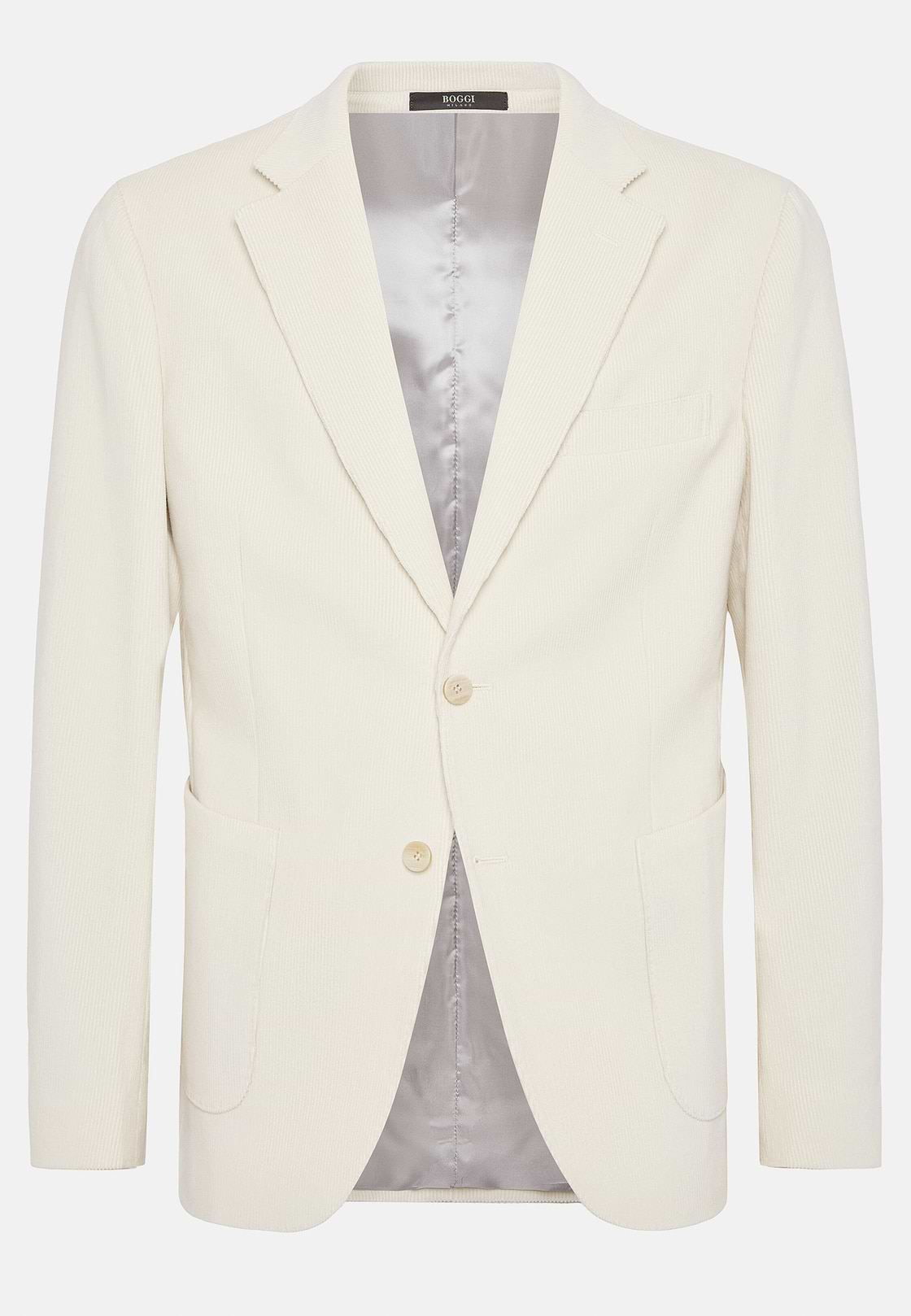 Cream Cotton Velvet Jacket, Cream, hi-res