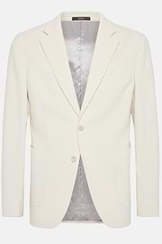 Cream Cotton Velvet Jacket, Cream, hi-res