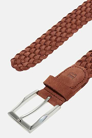 Ceinture Tressée En Daim, Rojo, hi-res