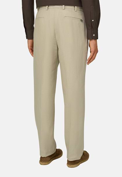 Linen Trousers, Sand, hi-res