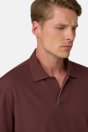 Polo aus Stretchgewebe Piqué Mischgewebe Cool Jade, Rosso, thumb, 3