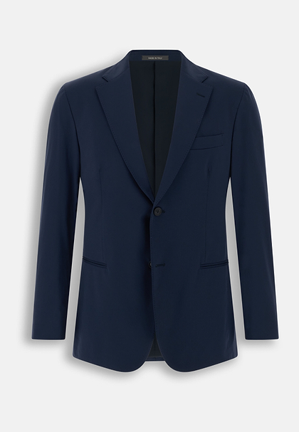 Blazer in Stretch Nylon B Tech, Navy blue, hi-res