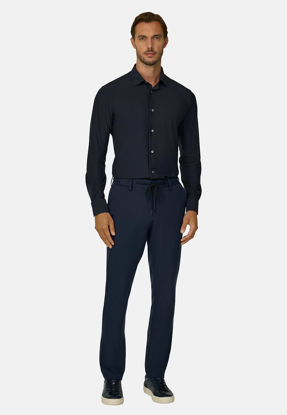 Btech Stretch Nylon Trousers, Navy blue, hi-res, 2