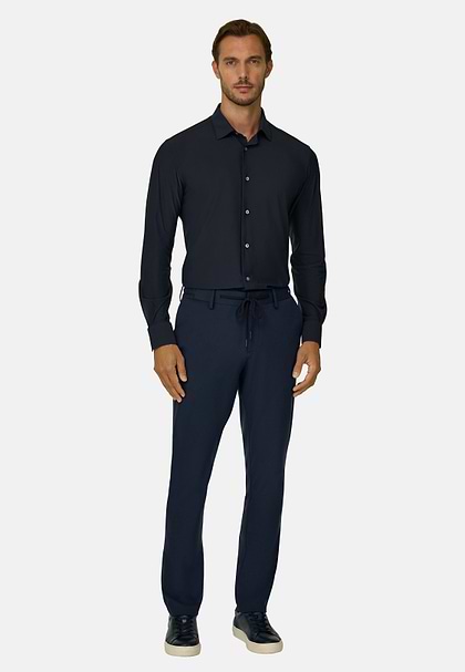 Pantalon En Nylon Stretch Btech, bleu marine, hi-res