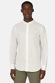 Regular Fit Tencel Linen Shirt, White, hi-res