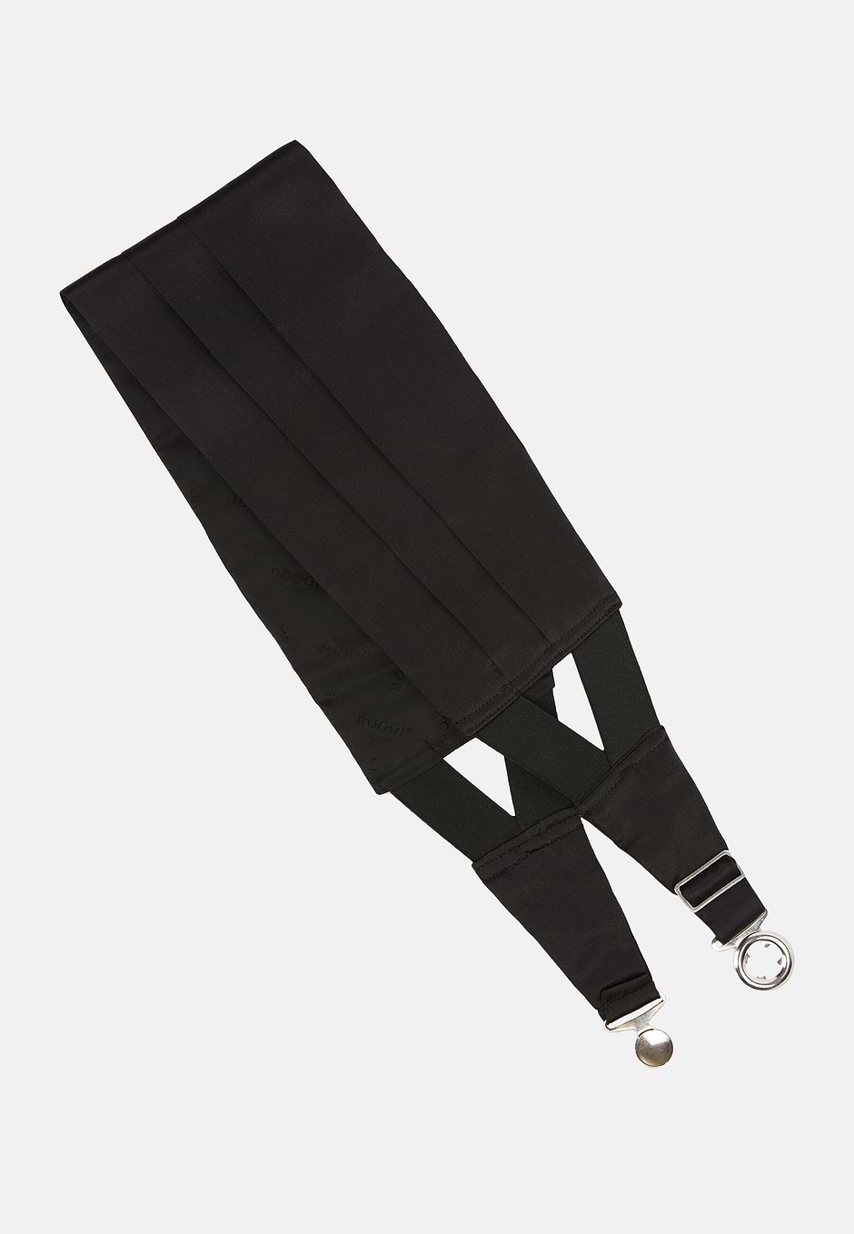 Bande-ceinture De Smoking En Soie, Noir, hi-res