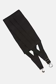 Silk Cummerbund, Black, hi-res