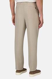 Pantalon En Pur Lin, Beige, thumb, 3