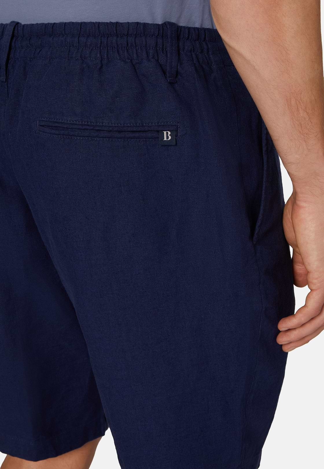 Bermudas in Linen, Blue, hi-res