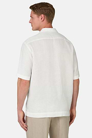 Regular Fit Linen Shirt, White, hi-res