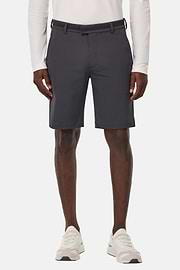 B Tech Stretch Nylon Bermuda Shorts, Dark Grey, hi-res