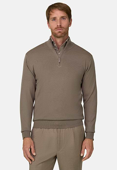 Quarter-Zip Jumper in Merino Wool