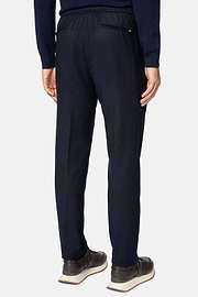 Pantalon De Ville En Flanelle, bleu marine, hi-res