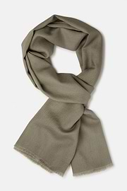 Herringbone Wool Scarf, Beige, hi-res