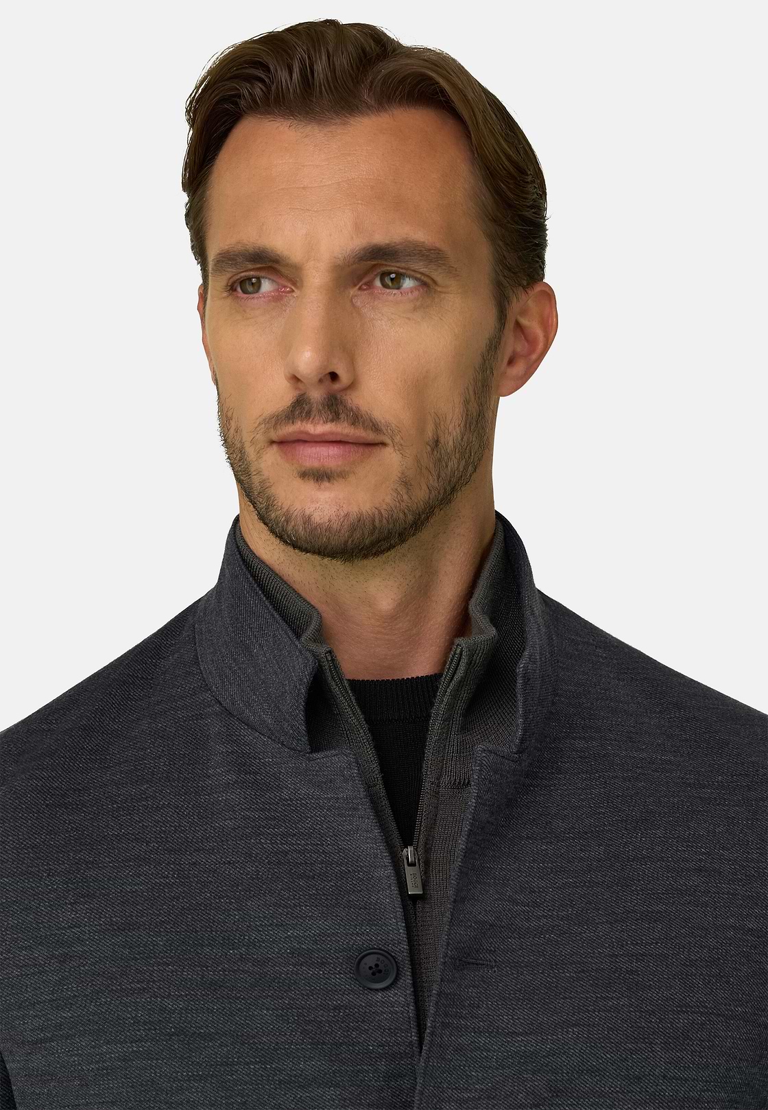 Blazer Diagonal Wool Blend WOOLTECH, Charcoal, hi-res, 3