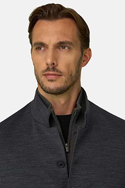 Blazer Diagonal Wool Blend WOOLTECH, Charcoal, thumb, 3