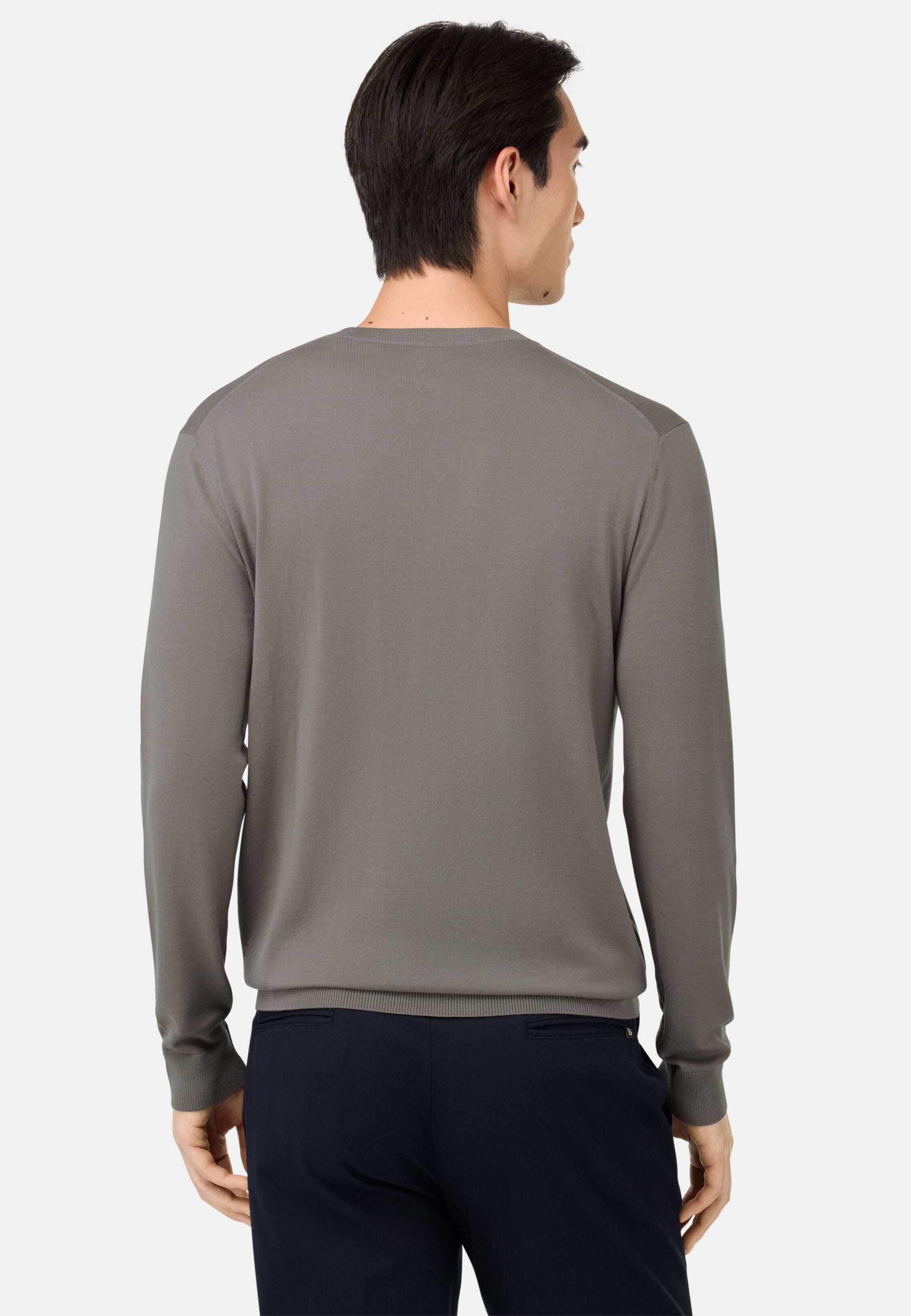 Men's Super Fine Merino Wool Crew Neck Jumper | Boggi Milano