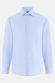 Camicia A Righe In Cotone Regular Fit, Azzurro, thumb, 6