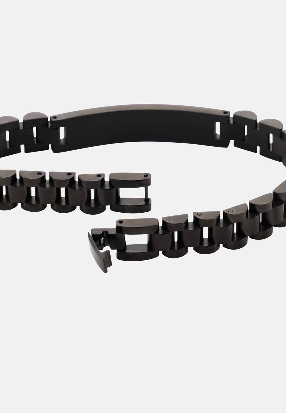 Edelstahl-Armband, Schwarz, hi-res, 3