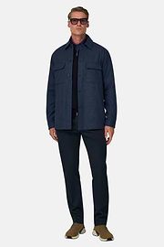 Overshirt in Double-Face Denim, Navy blue, thumb, 2