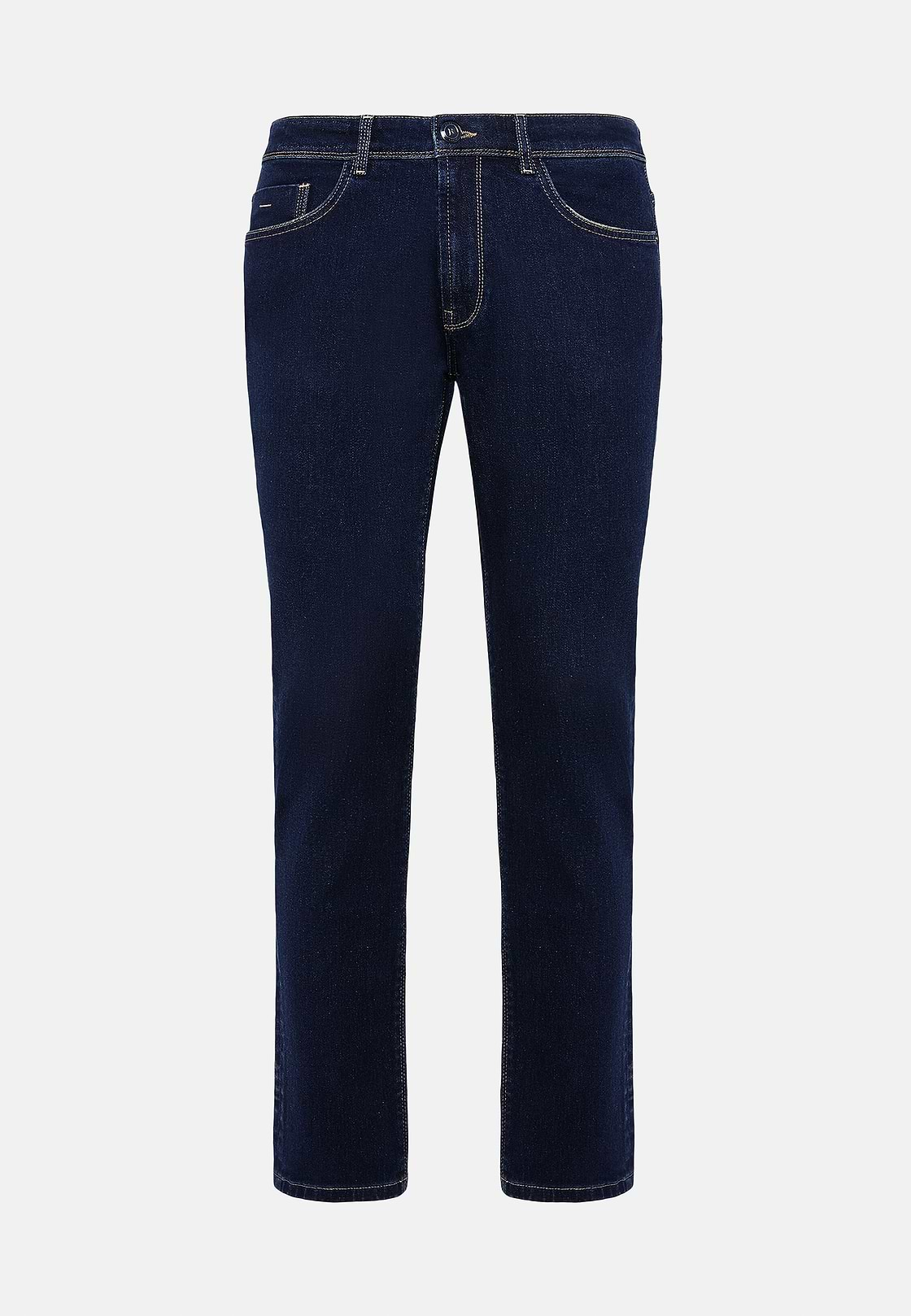 Dark Blue Stretch Denim Jeans, Dark Blue, hi-res