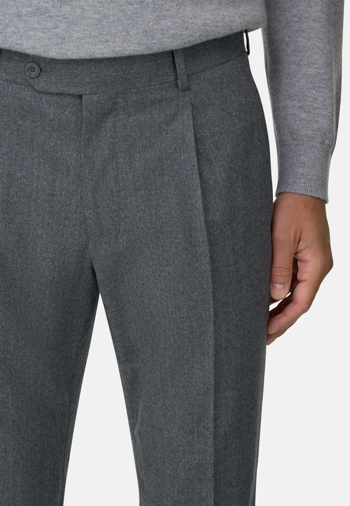 Wool Trousers, Grey, hi-res, 3