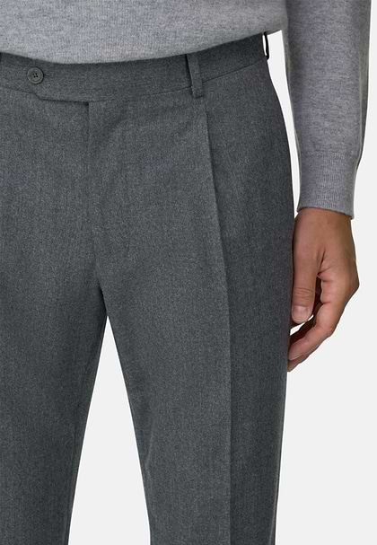 Wool Trousers, Grey, hi-res