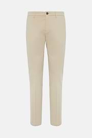 Pantalón De Algodón Elástico, Beige, hi-res