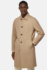 Παλτό ναυτικού τύπου από τεχνικό βαμβάκι, Beige, hi-res