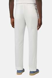 Stretch Cotton Trousers, White, hi-res