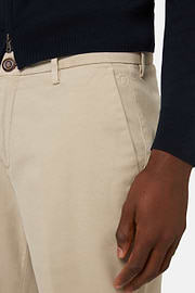 Stretch Cotton Pants, Beige, hi-res