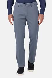 Stretch Cotton/Tencel Trousers, Indigo, hi-res