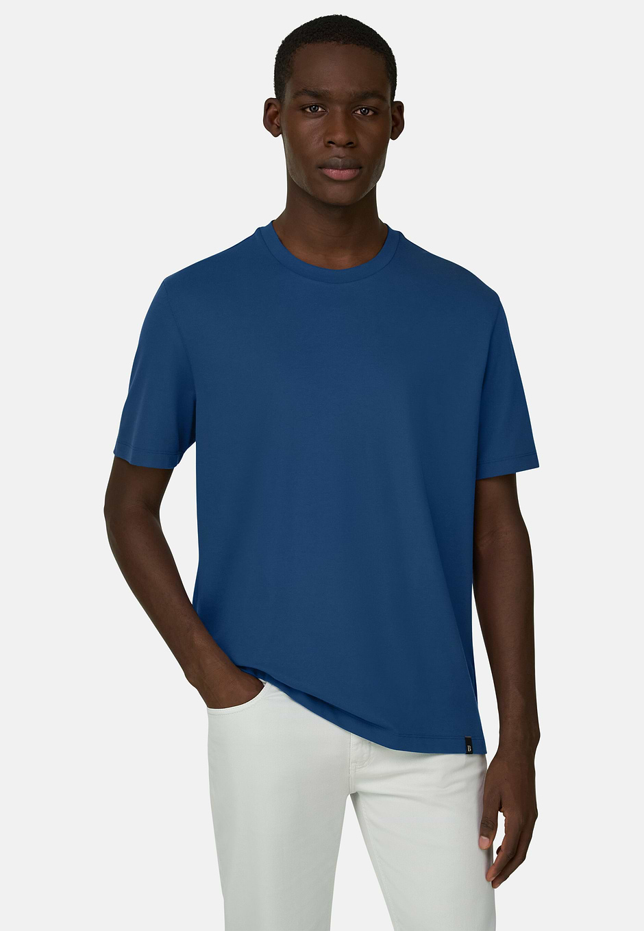 High-Performance Piqué T-Shirt With S.Cafè® Yarn, Air-blue, hi-res