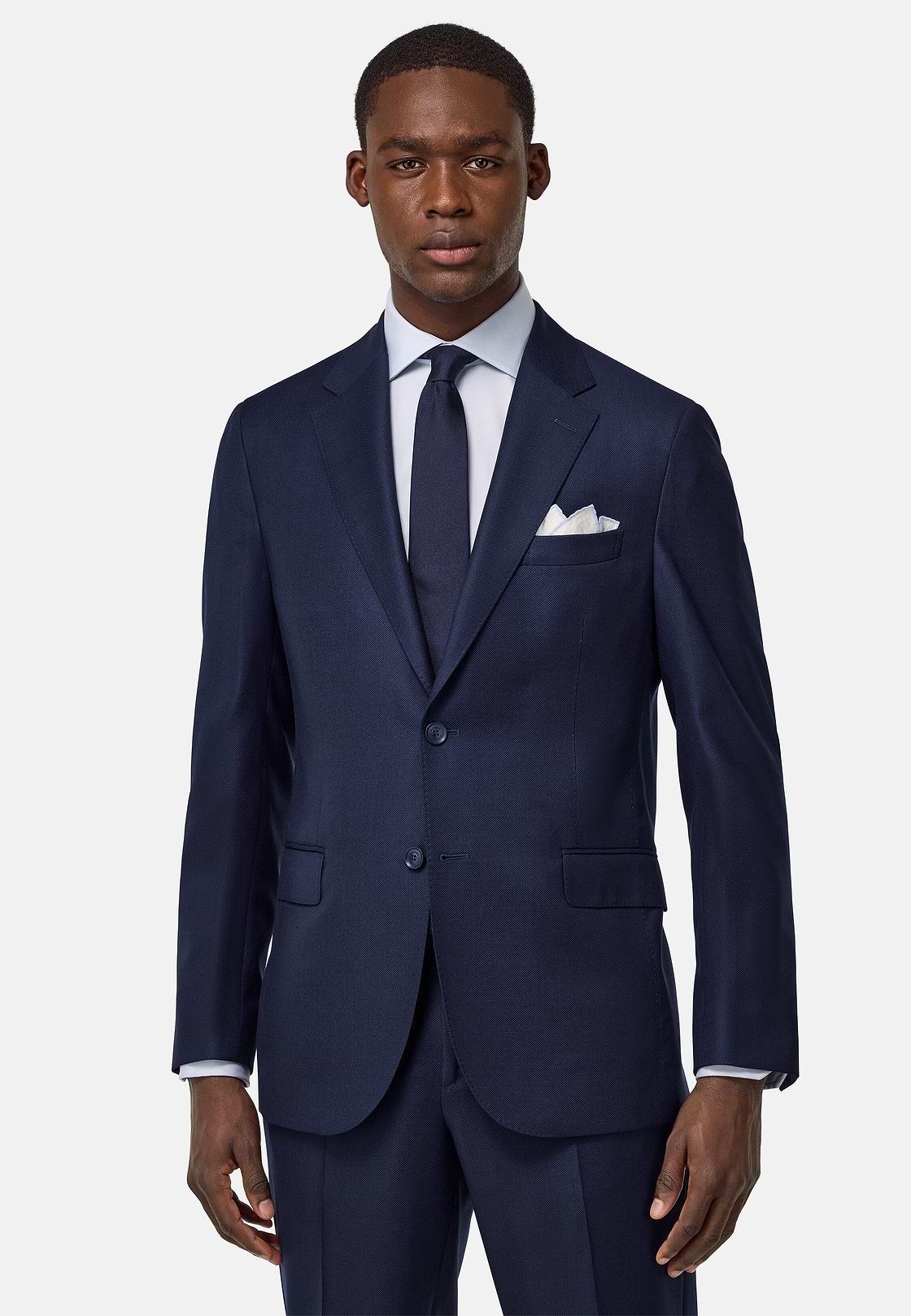Pure Wool Bird's Eye Jacket, Bluette, hi-res