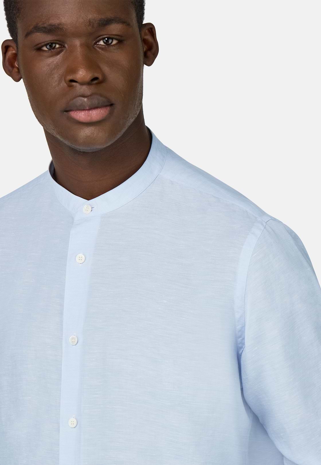 Regular Fit Tencel Linen Shirt, Light Blue, hi-res