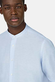 Regular Fit Tencel Linen Shirt, Light Blue, hi-res