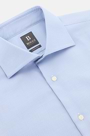 Camicia In Cotone Regular Fit, Azzurro, thumb, 5