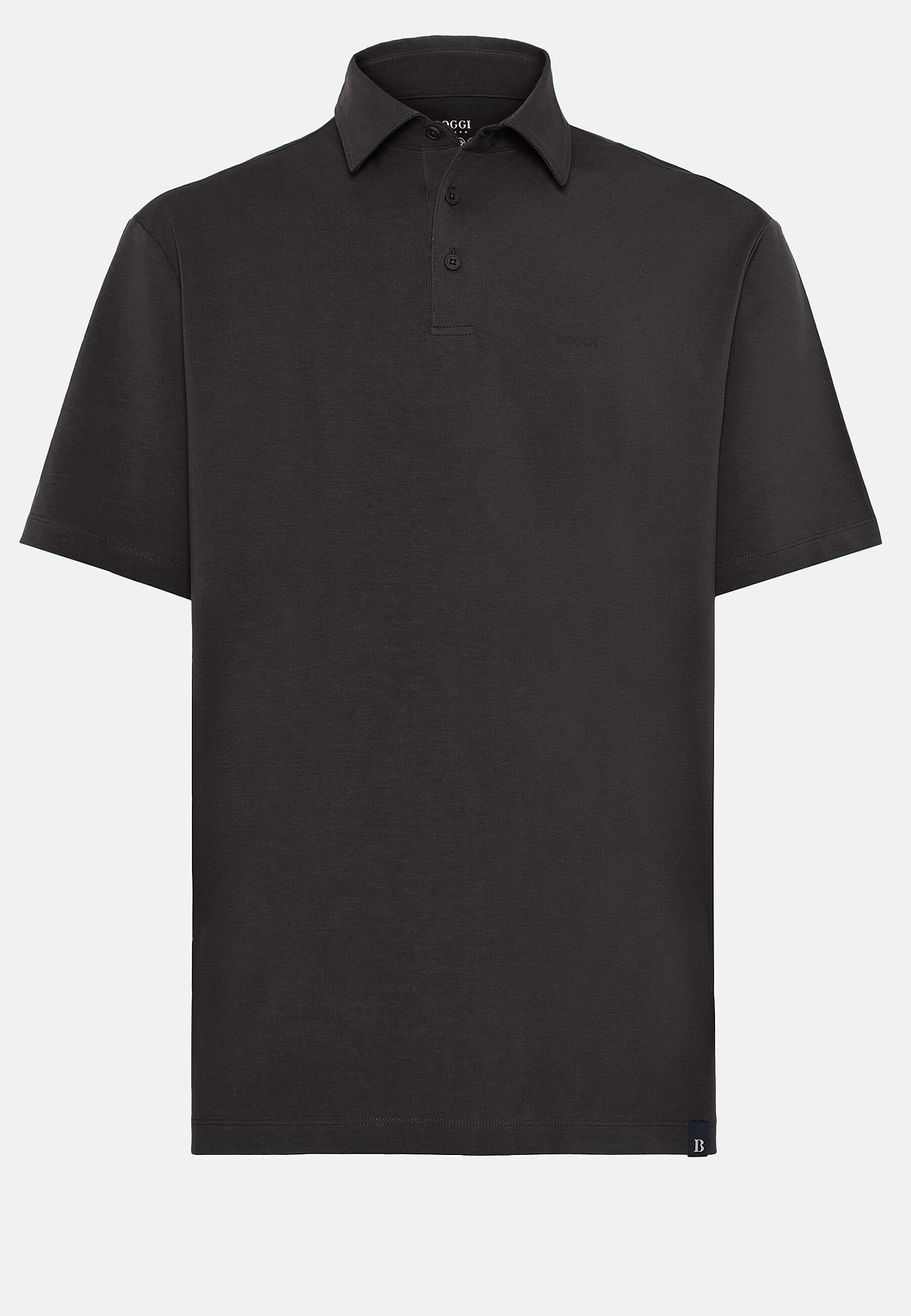 Polo En Coton Supima Stretch, Noir, hi-res