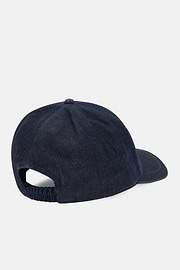 Cappello Con Visiera E Ricamo In Cotone, Blu, thumb, 3