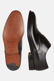 Leather Oxford Shoes, Black, hi-res