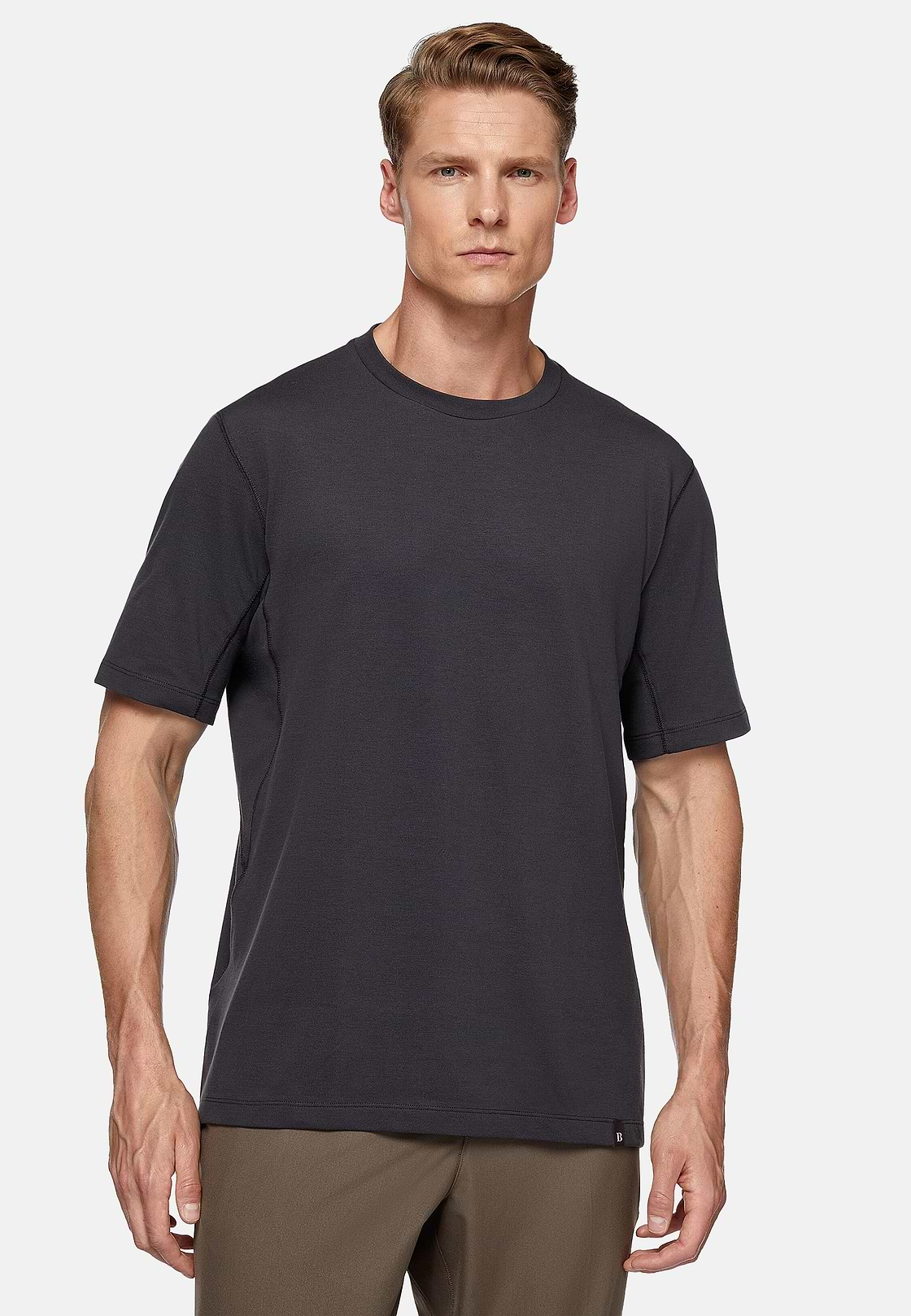 High-Performance Piqué Polo T-Shirt, Black, hi-res