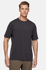 High-Performance Piqué Polo T-Shirt, Black, hi-res