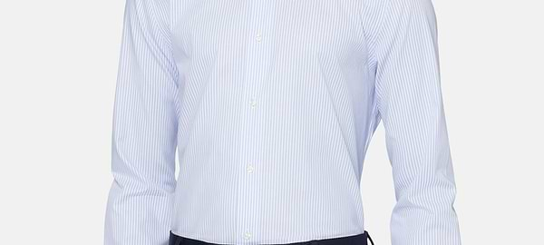 Striped Dobby Windsor Collar Shirt Slim, Light Blue, hi-res