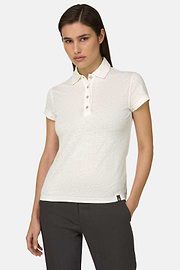 Polo en lin extensible, Blanc, thumb, 2