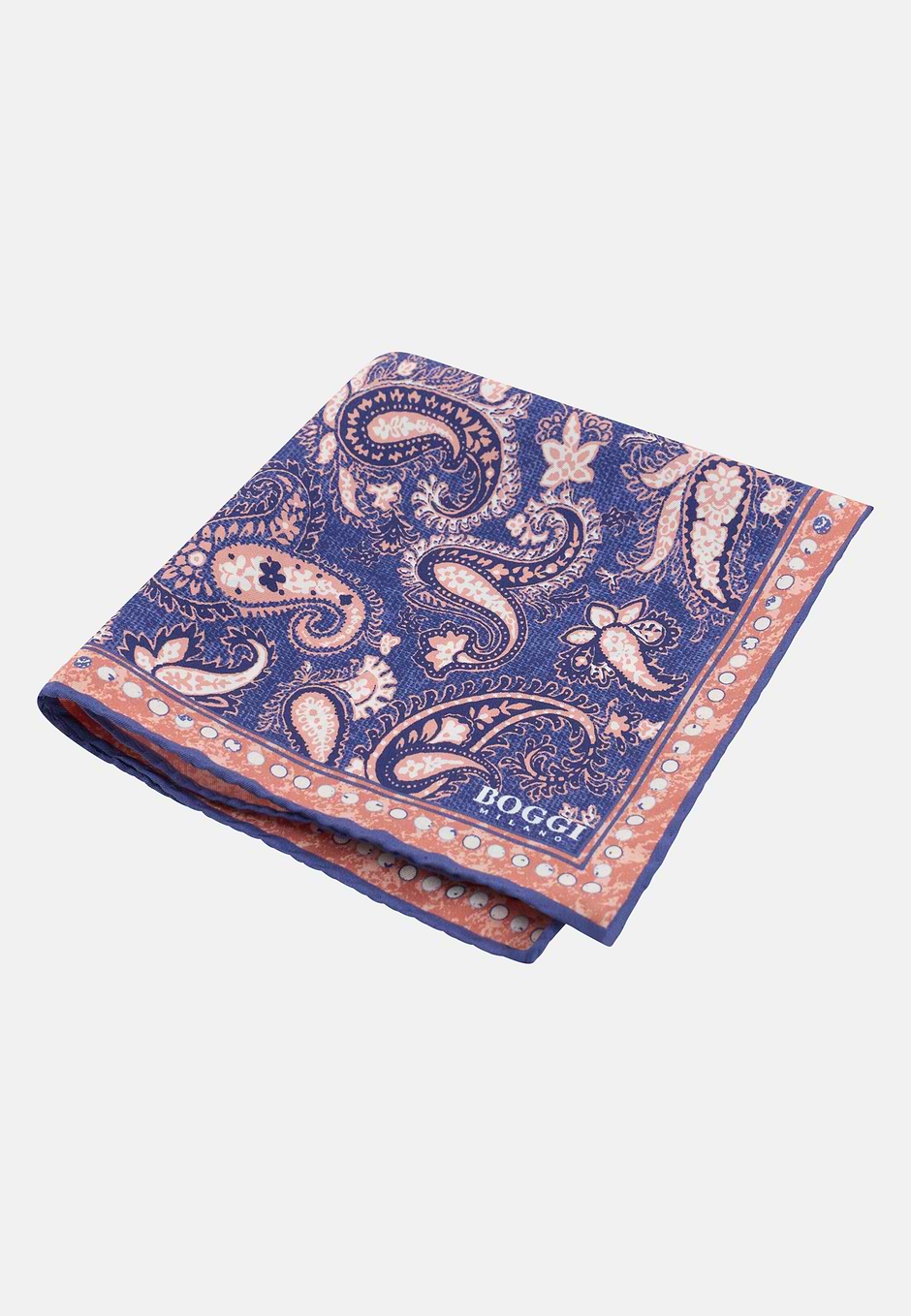 Pañuelo Bolsillo Motivo Paisley De Seda, Rosado, hi-res